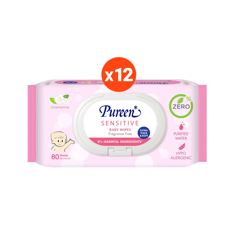 กระดาษทิชชู่เปียกเพียวรีน ราคาส่ง ยกลัง 12 แพ็ค