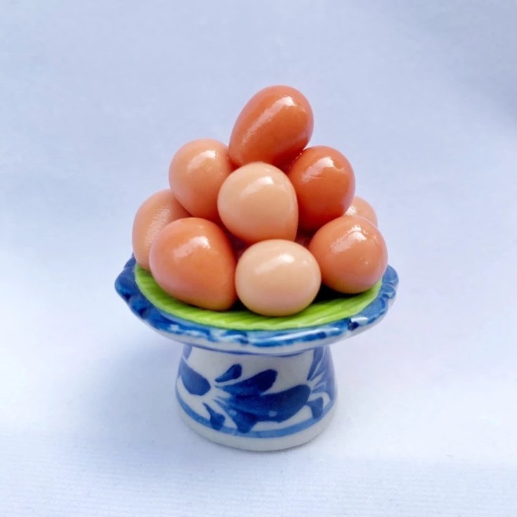 พานดินปั้นไข่ต้ม ของถวายพระพิฆเนศ จากร้าน vimonnatsak