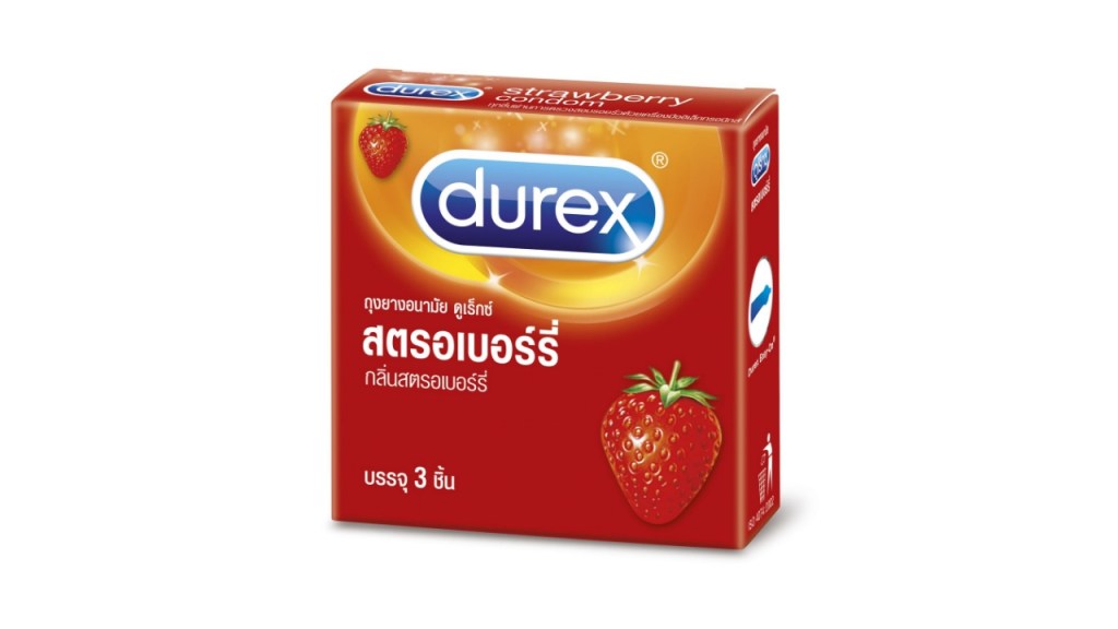 ถุงยางอนามัย DUREX STRAWBERRY