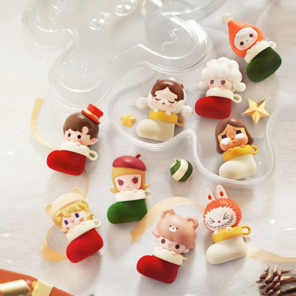 POPMART เติมของ 12.12 POP BEAN Christmas Sock Series Box Set