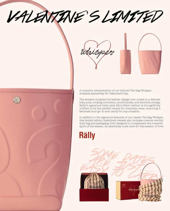 ใหม่ ! Rally The Bag Whisper กระเป๋าทรงถังสีชมพู ต้อนรับวาเลนไทน์ 2025