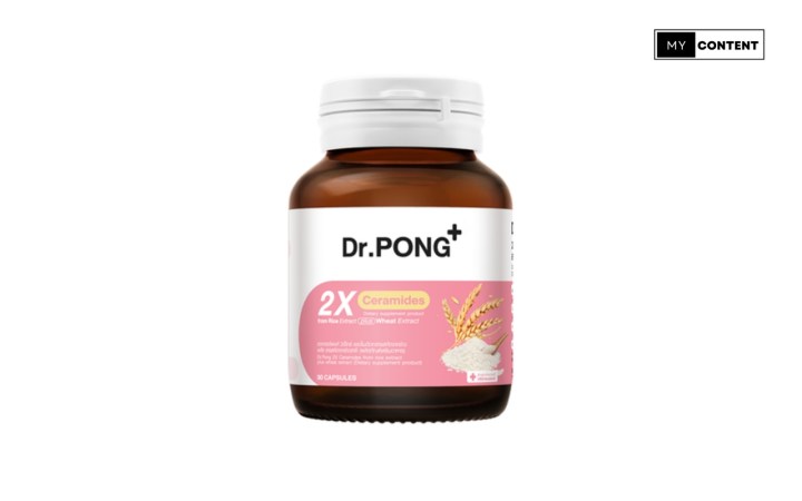 อาหารเสริมบำรุงผม ผิวหนัง และเล็บ ยี่ห้อไหนดี DR.PONG 2X Ceramide