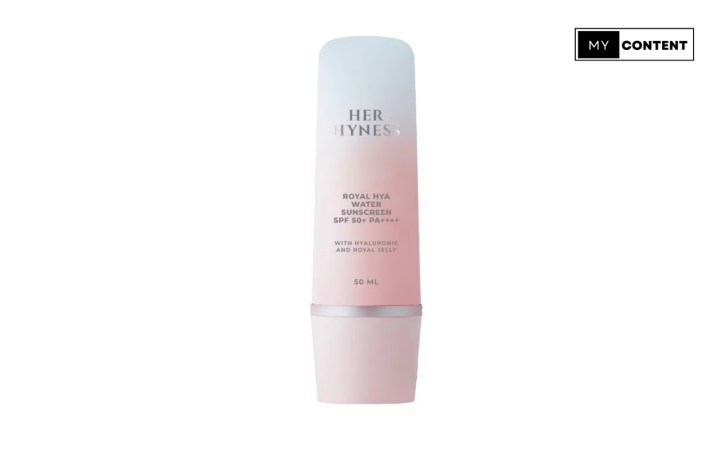 10 ครีมกันแดดออร์แกนิค ยี่ห้อไหนดี : HER HYNESS Royal Hya Water Sunscreen SPF50+ PA++++