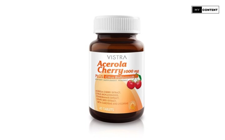 อาหารเสริมบำรุงผม ผิวหนัง และเล็บ ยี่ห้อไหนดี Vistra Acerola Cherry