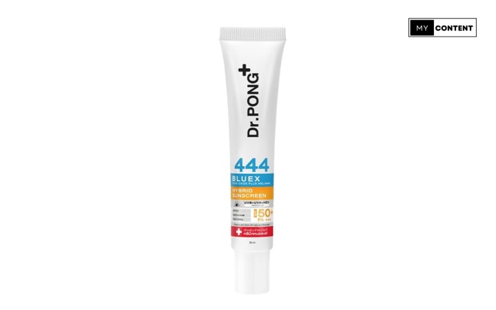 ครีมกันแดดผู้ชายยี่ห้อไหนดี : Dr.PONG 444 BlueX SPF50+ PA++++