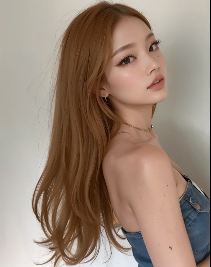 สีผมหน้าสว่างไม่ฟอก : น้ำตาลประกายทอง Golden Brown