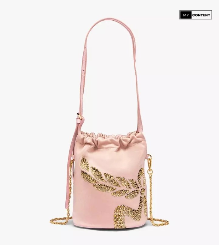 กระเป๋า MCM สีชมพู MCM Himmel Drawstring Bag Pink