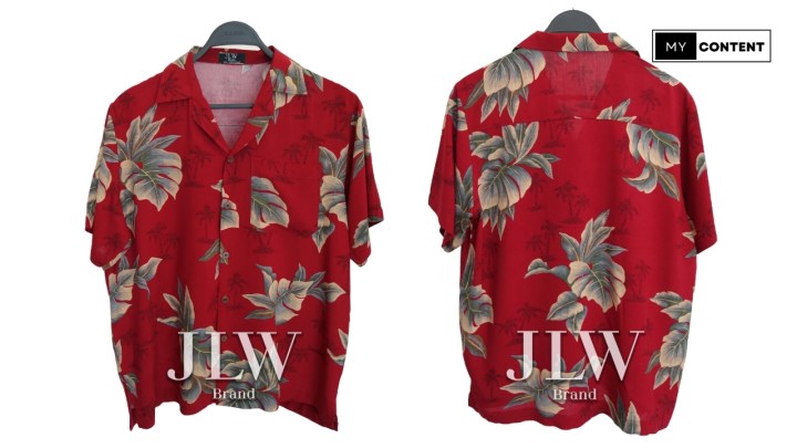 เสื้อฮาวาย ลายมอนสเตอล่า ผ้าเรยอน ผู้ชาย