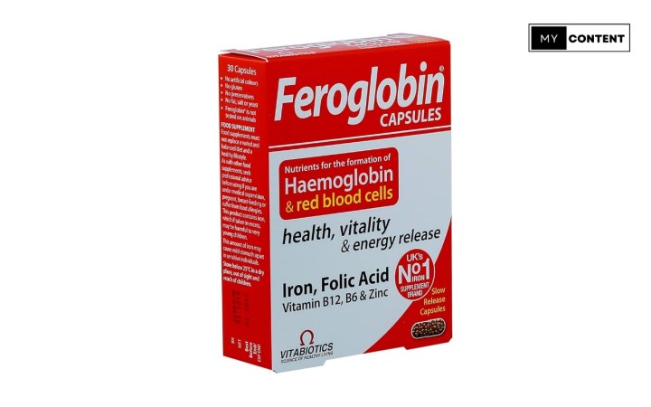 อาหารเสริมธาตุเหล็ก ยี่ห้อ Vitabiotics Feroglobin Capsules