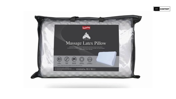 หมอนสุขภาพ ยี่ห้อไหนดี Slumberland Massage Latex Pillow
