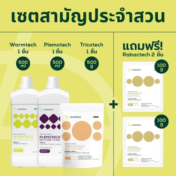 [ซื้อ 3 แถม 2] เซตสามัญประจำสวน – กำจัดแมลง เพลี้ย หนอน แก้ราก
