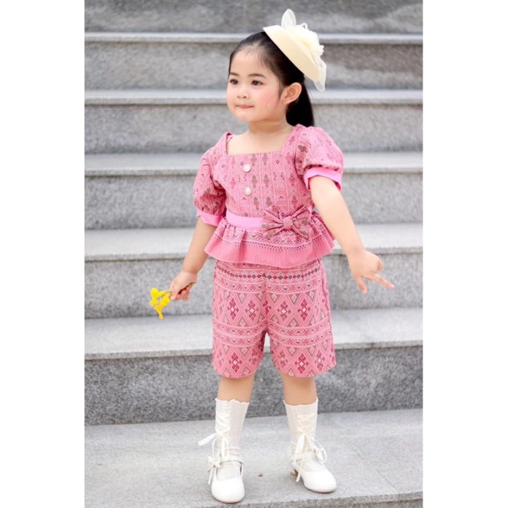 รวม 10 ชุดไปวัดเด็กผู้หญิง น่ารัก เรียบร้อย ใส่สบาย ราคาเบาๆ