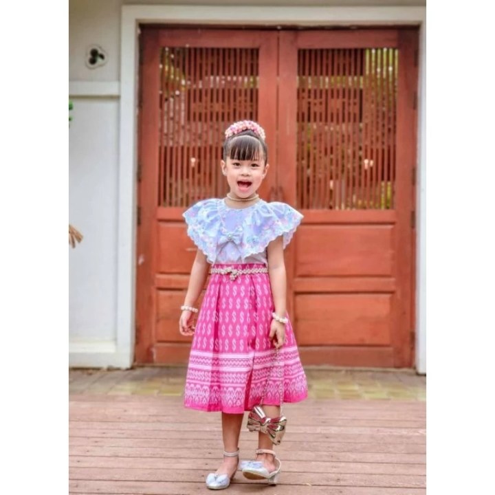 รวม 10 ชุดไปวัดเด็กผู้หญิง น่ารัก เรียบร้อย ใส่สบาย ราคาเบาๆ