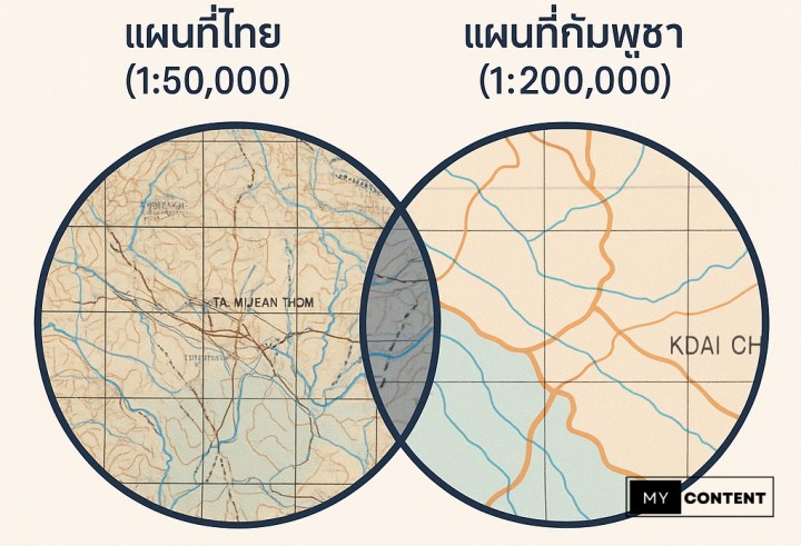 แผนที่ทับซ้อนระหว่างไทยกับกัมพูชา