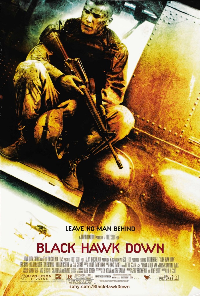 หนังเกี่ยวกับทหาร เรื่อง Black Hawk Down (2001)