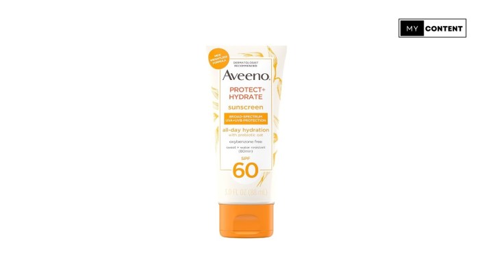 กันแดดทาตัว ยี่ห้อ Aveeno Protect + Hydrate Sunscreen Body Lotion SPF 60