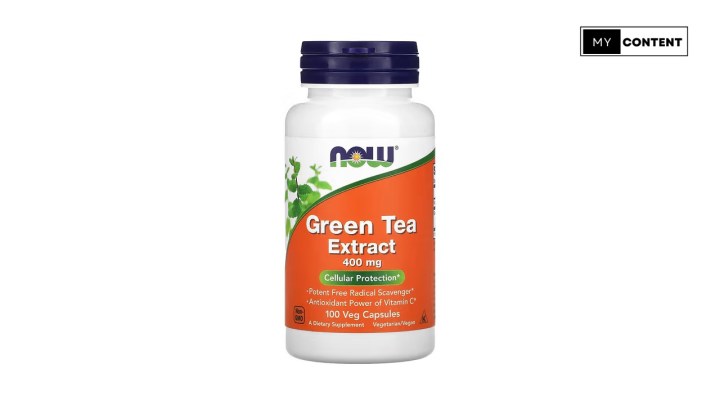 อาหารเสริมโพลีฟีนอล ยี่ห้อ NOW Foods – Green Tea Extract 400 mg (Veg Capsules) 100 แคปซูล