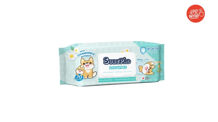 ทิชชู่เปียกสัตว์เลี้ยง ยี่ห้อ SurePad Dog Wipes