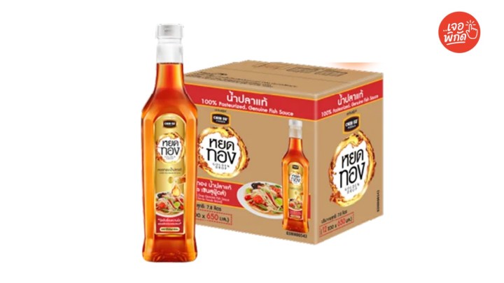 น้ำปลาแท้ ตราหยดทอง (650 มล. × 12 ขวด)