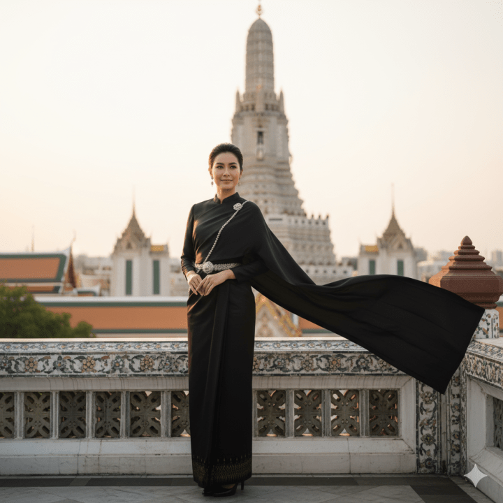 Prompt สวมชุดไทย ฉากวัดอรุณ