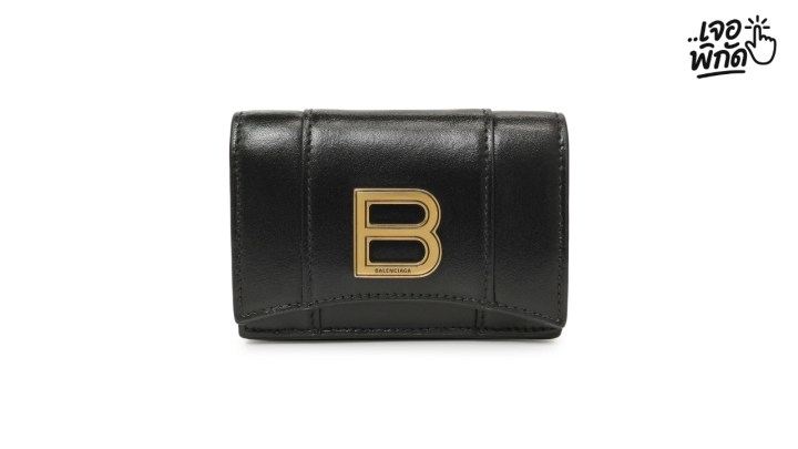กระเป๋าสตางค์แบรนด์เนมใบสั้น ยี่ห้อ Balenciaga Hourglass Mini Wallet