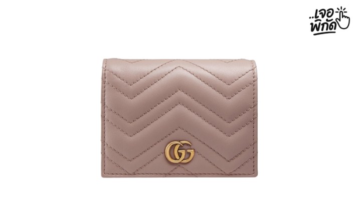 กระเป๋าสตางค์แบรนด์เนมใบสั้น ยี่ห้อ Gucci GG Marmont Card Case Wallet