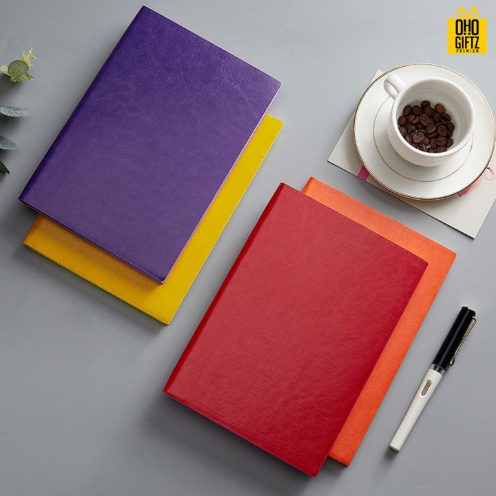 สมุดโน้ตปกหนังแท้หรือหนัง PU พรีเมียม