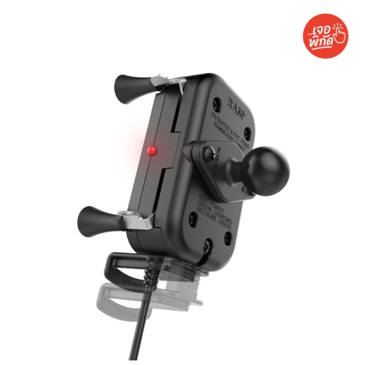 ที่จับมือถือมอเตอร์ไซค์แบบไร้สาย ยี่ห้อ Generic X-Grip with Qi Wireless Charger