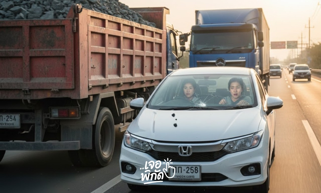 ไม่ควรขับตามรถบรรทุก เพราะอะไร
