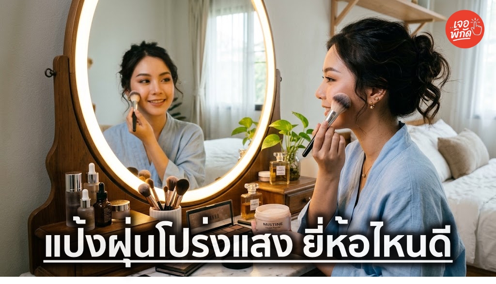 10 แป้งฝุ่นโปร่งแสง ยี่ห้อไหนดี 2026 เซตผิวเนียน คุมมัน หน้าไม่โป๊ะ พร้อมราคา
